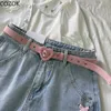 Shorts femininos japonês chique bandagem lolita denim shorts mulheres doce bonito dos desenhos animados piggy bordado arco jeans menina kawaii y2k calças curtas verão 230724