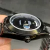 Orologio impermeabile in acciaio automatico con quadrante nero digitale da 40 mm 2813 di alta qualità