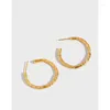 Klusterringar coola och nischdesign Minimalistiska guldfolie 925 Pure Silver Ear Studs för kvinnors örhängen
