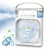 Humidificador de aire acondicionado Usb de 1 pieza, luz portátil de 7 colores 600ml 5 Spray H2o Spray Mist, humidificador de ventilador de refrigeración de aire de 3 velocidades, esencial de verano