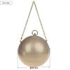 Borse da sera Design Fashion Pearl Ball Shape Cute Gold Silver Paty Round Globe Borse a tracolla Borsa da donna