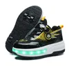 Rollschuh Schuhe 4 Räder Turnschuhe Kinder Jungen 2023 Geschenk Mädchen Mode Sport Casual Led Blinklicht Kinder Spielzeug Stiefel