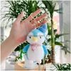 Keychains Lanyards Creative Cute Penguin Doll Keys Keychain Girls Cartoon Car Keyring Kawaii Women Bag Tillbehör Plush 10cm Drop Dhteq