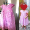 女の子のドレス2023夏の服の子供用レースフラワードレスベビーパーティーの結婚式の子供プリンセスコスチューム