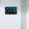壁の時計が導かれた大画面クロックデジタル電子アラーム壁に取り付けられたライトセンス温度温度日付の週のパワーオフメモリウォッチ