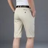 Shorts pour hommes 6 Couleur Casual Shorts Hommes D'été Droite Élastique Mode D'affaires Mince Pantalon Court Homme Marque Kaki Beige Noir Marine 230721