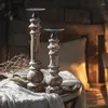 Candle Holders Wedding Small Holder Aesthetic Interior Taper Wooden Chandelier White Portavelas Decoration Ramadan