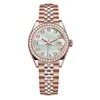 AAA Women Designer Watches Gold Watch Kobieta Automatyczna różowa data Rozmiar 36 mm 31 mm 28 mm szafir szklany Wodoodporny Montres pour dames panie lodowe zegarek
