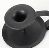 Candle Holders 2PCS Classic Taper Black Matte Candlestick Iron Plate Chime Holder Dinner Desk