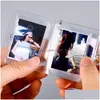 Nyckelringar mini p o album Small Instant Picture Album Pendant ID Pictures Storage Interstitial Pocket Keyring Lover Memory Gift Drop Dh74y