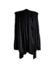 남성용 T 셔츠 레이스 업 느슨한 코트 패션 가을 가을은 검은 고딕 펑크 힙합 긴 트렌치 망토 케이프 오버 코트 버전 겉옷 경외장