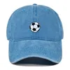 Ball Caps Distressed Football Mom Baseball Cap For Women Adjustable Washed Sun Hat Mama Cork Speaker