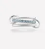 Petania Aqua Gemini Spinelli Kilcollin Rings Brand Designer New in Fine Jewelry Gold och Sterling Sier Hydra Linked Ring