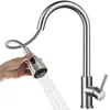 Kitchen Faucets With Pull Down Sprayer Gourmet Cold And Water Mixer Tap Sink Bathroom Accessories Removable Home Extendable