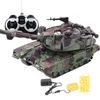 ElectricRC Car 1 32 RC Battle Tank Fjärrkontroll Skjutning Tungt stort interaktivt militärkrig med skjutkulor Elektronisk pojke 230724