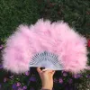 Pluizige Chinese vintage stijl fans klassieke trendy fotografie rekwisieten effen kleur als cadeau fan woondecoratie bruiloft bruid elegante accessoires JY24