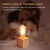 Table Lamps OuXean Vintage Wooden Lamp Retro Desk Simple Night Lihgts For Home Decor Bedroom Night-Light Cafe House With Bulb