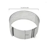 Baking Moulds 6 Layers Adjustable Round Bread Cake Cutter Slicer Stainless Steel Mousse Ring Mould Tool Mold