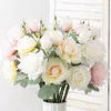 Fiori Decorativi 60 Cm Tre Teste Di Seta Rosa Fiore Artificiale Decorazione Della Festa Nuziale Bouquet Camera Tavolo Da Giardino Ramo Lungo Finto Fai Da Te