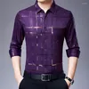 Men's Casual Shirts 2023 Striped Big Pocket Mens For Men Clothing Fashion Long Sleeve Shirt Luxury Dress Clothes Jersey