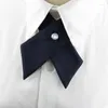 Bow Ties Tide Cross Wine Blue Black Solid Polyester British JK Uniform Decor Sailor Suits For Women Men Studenter Tillbehör