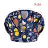 Cappelli a tesa avara Traspirante assorbente del sudore Infermiera Scrub Cappuccio antipolvere Cartone animato Stampa floreale Cappello gonfio smerigliato Operatori sanitari Drop Delivery Fash