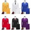 Costumes pour hommes Style britannique costume mode affaires décontracté couleur unie élégant mince Gentleman pantalon deux pièces vêtements