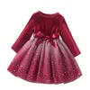 Robes de fille robe en flanelle pour filles enfants enfant en bas âge bébé à manches longues mignon danses adolescentes taille 16