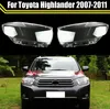 Ljuskapslar för Toyota Highlander 2007- 2011 Transparent lampskärmslampa skugga Frontljuset omslagsglasskal