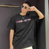 Camiseta masculina de verão manga curta camisas luxuosas da moda camiseta designer de letras para homens casuais tamanho grande XLL