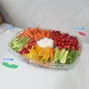 Plates Chilled Serving Tray Clear Party Platter Iced Serve Trays For Bowl Outdoor Dishes