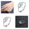 Band Rings Crystal Blue Opal Turkey Evil Eyes Ring For Women Alloy Sier Religious Jewelry Nice Gift Fashion Evil-Eyes Finger Drop Deli Dhfz5