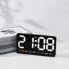 Zegary ścienne zamontowane cyfrowe zegar podwójne alarmy data tydzień