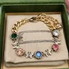 Złota biżuteria łańcuch dimond bransoletka moda bransoletki projektant dla kobiet g luksusowy klasyczny Jewlery Cuban Link Bransoletka 237245c
