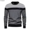 Men's Sweaters Winter Sweater Pullover Cotton Warm Clothes For France Luxury Outfit Fashion Stripped Combination Design