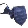Papillon VEEKTIE Marca Cravatte da lavoro formali per uomo 8cm Pre-legato Tinta unita regolabile Stampa a quadri a righe blu Host per feste di matrimonio