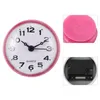 Wall Clocks Goblincore Room Decor Mirror Anti-fog Clock Silent Bathroom Waterproof Suction Cup White Plastic Office