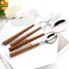 DRMFIY 24st White Silver Flatware Set Knife Fork Spoon Moderföretag Set Rostfritt stål Kotbygd Set Marble Handle Tabelleriset Set L230704