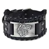 Charm Armbanden Brede Vintage Armband Dier Wolf Pin Gesp Riem Polsband Bangle Manchet Hip Hop Mode-sieraden Drop Levering Dhybz