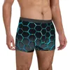 Caleçon Hommes Noir Hexagones Sous-Vêtements Futuriste Néon Art Drôle Boxer Culotte Mâle Respirant Plus La Taille