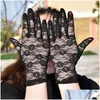 Five Fingers Gloves Sexy Dressy Lace Womens Sunsn Short Fingerless Driving Spring Summer Mittens Accessories Drop Delivery Fashion H Dhocf
