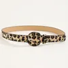 Belts Fashion Leopard Women Vintage Print PU Leather Pin Buckle Waist Belt Ladies Jeans Dress Decorative Waistband Gift