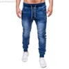 Herr jeans 2023 män heta stil casual jeans access control brygger rak rör smala smala fot blyerts byxor mode gata män byxor l230724