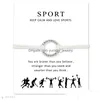 Urok bransoletki dziewczęta Regulowana instrukcja sportowa biżuteria z kartą Sier Calisthenics for Women Drop dostawa dhyp0
