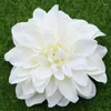 Decorative Flowers BIG Melsnajsd 14cm Artificial Flower White / Red Silk Dahlia Head Petal Wedding Party Decoration Craft Supplies