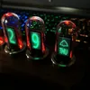 Desk Table Clocks IPS Nixie Clock 121 Dial Styles 5 Functions 1 Effect Black Spades Wood Case Easy to Use Creative ornaments 230721