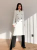 Costumes pour femmes TPJB femmes Double boutonnage blanc Blazer manteau cranté à manches longues costume ample veste mode printemps automne marée vêtements