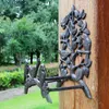 Garden Decorations Heavy Duty Cast Iron Hose Holder Garden Yard Decorative Birds Wall Mounted Hose Butler Water Pipe Holds 230721