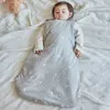 Sovsäckar för baby 0 24 månader anti kick filt spädbarn quilt sömnkläder 2 5tog stjärnor tryck vår 100 bomullsväst sömn 230724