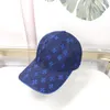 Gorra de béisbol de marca Moda para hombres y mujeres Diseñador de verano Sombrero a cuadros bordado de lujo gorra con letras ajustable color azul mujeres Sombrero de camionero informal